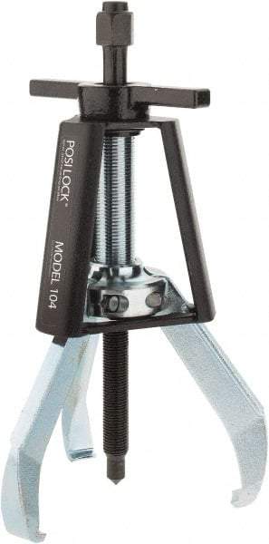 Posi Lock Puller - 5" Spread, 5 Ton Capacity, Puller - 4" Reach, 10" Long, For Bearings, Gears & Pulleys - Industrial Tool & Supply