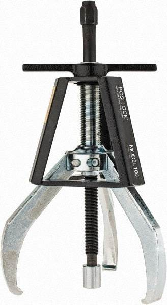 Posi Lock Puller - 7" Spread, 10 Ton Capacity, Puller - 6" Reach, 13" Long, For Bearings, Gears & Pulleys - Industrial Tool & Supply