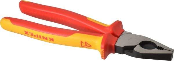 Knipex - 9" OAL, 9/16" Capacity, Lineman's - 1-5/8" Jaw Length x 1-3/16" Jaw Width - Industrial Tool & Supply