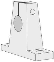 Thomson Industries - 8mm Diam, Malleable Iron Alloy Shaft Support - Plain Shafting - Industrial Tool & Supply