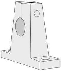 Thomson Industries - 8mm Diam, Malleable Iron Alloy Shaft Support - Plain Shafting - Industrial Tool & Supply