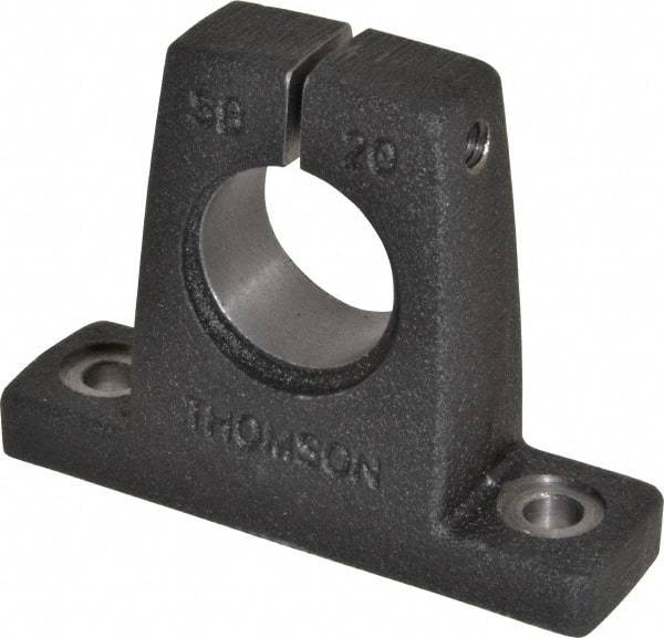 Thomson Industries - 1-1/4" Diam, Malleable Iron Alloy Shaft Support - Plain Shafting - Industrial Tool & Supply