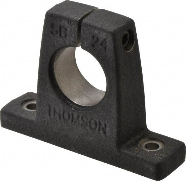 Thomson Industries - 1-1/2" Diam, Malleable Iron Alloy Shaft Support - Plain Shafting - Industrial Tool & Supply