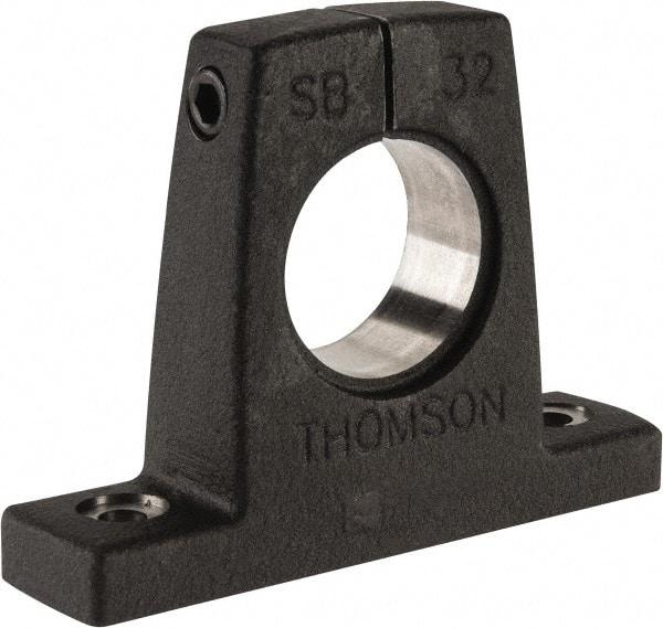 Thomson Industries - 2" Diam, Malleable Iron Alloy Shaft Support - Plain Shafting - Industrial Tool & Supply