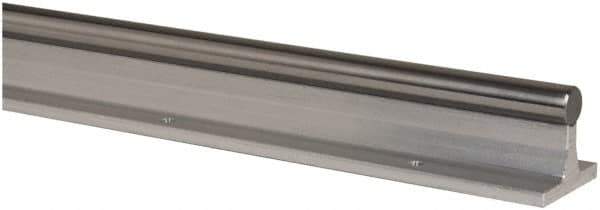 Thomson Industries - 1/2" Shaft Diam, 1-1/2" Base Width, Steel Shaft, Aluminum Rail, Round Shaft Assemblies - 24" Long, 1/4" Neck Width - Industrial Tool & Supply