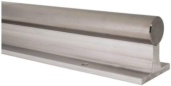 Thomson Industries - 1-1/2" Shaft Diam, 3" Base Width, Steel Shaft, Aluminum Rail, Round Shaft Assemblies - 24" Long, 0.69" Neck Width - Industrial Tool & Supply