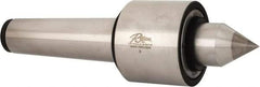 Riten - MT5 Taper Shank, 3-1/16" Head Diam Carbide Tipped Live Center - 5,000 Max RPM, 2-25/32" Head Length, 1-3/8" Point Diam, 2-3/8" Point Len, 1,000 Lb Max Workpc, 1" Tip Diam, Standard Point - Industrial Tool & Supply