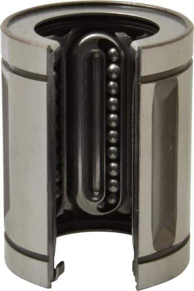 Thomson Industries - 1-1/4" Inside Diam, 520 Lbs. Dynamic Capacity, Open Linear Bearing - Industrial Tool & Supply