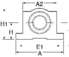 Thomson Industries - 8mm Inside Diam, 310 Lbs. Dynamic Capacity, Closed Single Pillow Block Linear Bearing - 28mm Overall Height x 35mm Overall Width, 20mm Btw Mount Hole Centers - Industrial Tool & Supply