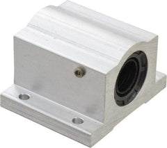 Thomson Industries - 1/2" Inside Diam, 255/510 Lbs. Dynamic Capacity, Closed Single Pillow Block Linear Bearing - 1-1/4" Overall Height x 2" Overall Width - Industrial Tool & Supply