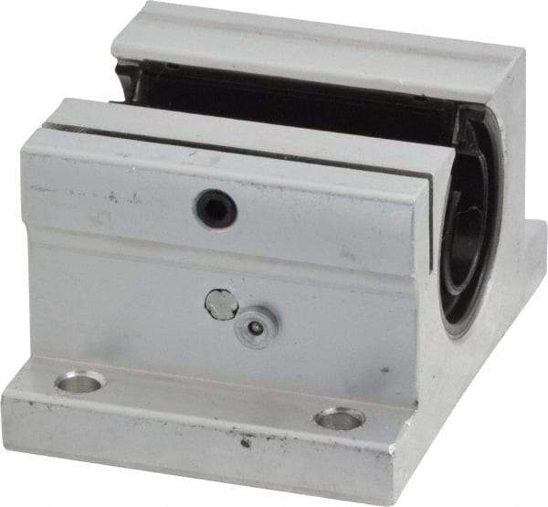 Thomson Industries - 1/2" Inside Diam, 180/360 Lbs. Dynamic Capacity, Open Single Pillow Block Linear Bearing - 1.13" Overall Height x 2" Overall Width - Industrial Tool & Supply