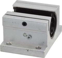 Thomson Industries - 1/2" Inside Diam, 180/360 Lbs. Dynamic Capacity, Open Single Pillow Block Linear Bearing - 1.13" Overall Height x 2" Overall Width - Industrial Tool & Supply