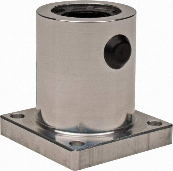 Thomson Industries - 1-1/4" Inside Diam, 255/510 Lbs. Dynamic Capacity, Single Flanged Pillow Block Linear Bearing - 1.63" Overall Width - Industrial Tool & Supply