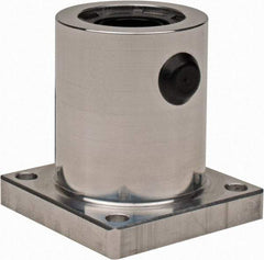 Thomson Industries - 1-1/4" Inside Diam, 255/510 Lbs. Dynamic Capacity, Single Flanged Pillow Block Linear Bearing - 1.63" Overall Width - Industrial Tool & Supply
