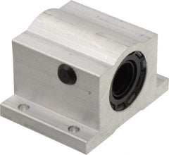 Thomson Industries - 5/8" Inside Diam, 620/1240 Lbs. Dynamic Capacity, Closed Single Pillow Block Linear Bearing - 1.63" Overall Height x 2-1/2" Overall Width - Industrial Tool & Supply