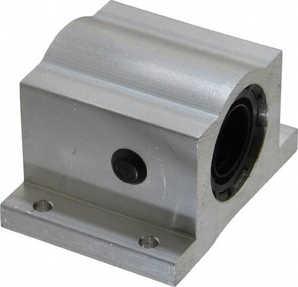 Thomson Industries - 3/4" Inside Diam, 1130/2260 Lbs. Dynamic Capacity, Closed Single Pillow Block Linear Bearing - 1-3/4" Overall Height x 2-3/4" Overall Width - Industrial Tool & Supply