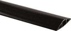 Hubbell Wiring Device-Kellems - 1 Channel, 25 Ft Long, 3/4" Max Compatible Cable Diam, Black PVC On Floor Cable Cover - 3-1/4" Overall Width x 27.9mm Overall Height, 30.7mm Channel Width x 3/4" Channel Height - Industrial Tool & Supply