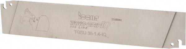 Iscar - 1.378" Blade Height, 0.041" Blade Width, 7.087" OAL, Neutral Cut, Single End Indexable Cut-Off Blade - TGSU Blade, Tang-GripIQ Series - Industrial Tool & Supply