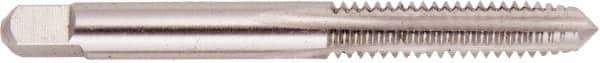 Regal Cutting Tools - #10-24 UNC 2B 4 Flute Bright Finish High Speed Steel Straight Flute Standard Hand Tap - Plug, Left Hand Thread, 2-3/8" OAL, 7/8" Thread Length, H3 Limit, Oversize - Exact Industrial Supply