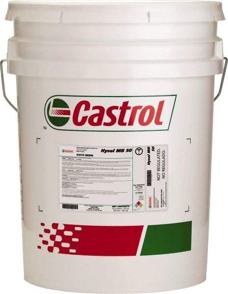 Castrol - Hysol MB 50, 5 Gal Pail Cutting & Grinding Fluid - Water Soluble - Industrial Tool & Supply