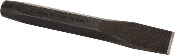 Proto - 8" OAL x 1" Blade Width Cold Chisel - 1" Tip, 7/8" Stock, Steel Handle - Industrial Tool & Supply
