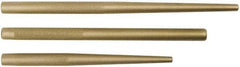 Proto - 3 Piece, 3/8 to 3/4", Drift Punch Set - Round Shank, Brass, Comes in Tool Roll - Industrial Tool & Supply