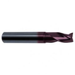 3mm Dia. x 50mm Overall Length 3-Flute Square End Solid Carbide SE End Mill-Round Shank-Center Cut-Firex - Industrial Tool & Supply