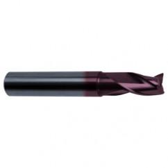 2mm Dia. x 50mm Overall Length 3-Flute Square End Solid Carbide SE End Mill-Round Shank-Center Cut-Firex - Industrial Tool & Supply