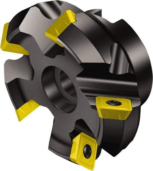 Sandvik Coromant - 80mm Cut Diam, 27mm Arbor Hole, 6mm Max Depth of Cut, 45° Indexable Chamfer & Angle Face Mill - 8 Inserts, R245-12T3.. Insert, Right Hand Cut, Series CoroMill 245 - Industrial Tool & Supply