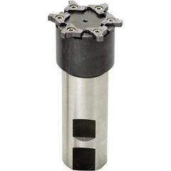 Iscar - Shank Connection, 1.575" Cutter Diam, 4 Tooth Indexable Slotting Cutter - 1" Shank Diam, TRIB Toolholder, TRI Insert, Right Hand Cutting Direction - Industrial Tool & Supply