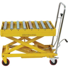 Wesco Industrial Products - 660 Lb Capacity Manual Hydraulic Scissor Lift Table - 12-1/2" to 38-1/4" Lift Height, 32-1/2" Platform Length x 19-1/2" Platform Width - Industrial Tool & Supply