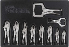 Irwin - 10 Piece Locking Plier Set - Comes in Plastic Tray - Industrial Tool & Supply