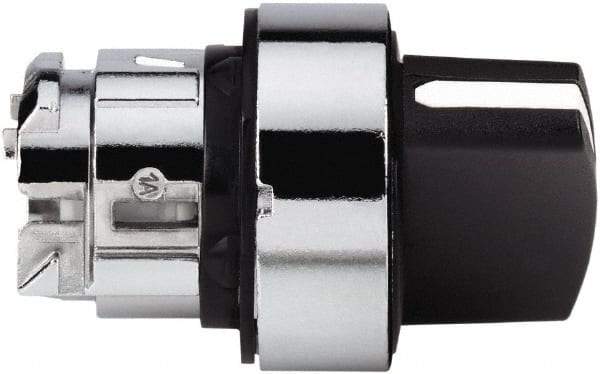 Schneider Electric - 22mm Mount Hole, 3 Position, Handle Operated, Selector Switch - Black, Momentary (MO), Nonilluminated, Shock, Vibration and Water Resistant - Industrial Tool & Supply