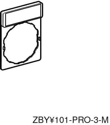 Square D - Rectangular, Legend Plate - Reset - Red Background, White Letters, 30mm Wide x 40mm High - Industrial Tool & Supply