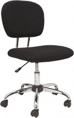 OIF - 33 to 36-3/4" High Office/Managerial/Executive Chair - 18" Wide x 21-5/8" Deep, Fabric Mesh Seat, Black - Industrial Tool & Supply