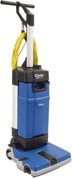 Clarke - 12" Cleaning Width, Electric Floor Scrubber - 0.94 hp, 2,100 RPM, 72" Water Lift, 0.8 Gal Tank Capacity - Industrial Tool & Supply