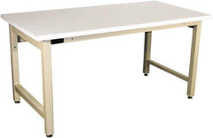 Proline - 60 Wide x 36" Deep x 36" High, Static Dissipative Workbench - Adjustable Height Legs, Beige - Industrial Tool & Supply