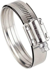 IDEAL TRIDON - SAE Size 450, 3-7/16 to 4-1/4" Diam, Stainless Steel Worm Drive Clamp - 5/8" Wide, Material Grade 300/410, Series 38215 - Industrial Tool & Supply