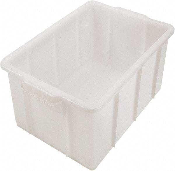 Dynalon Labware - 12.2 Gal, Clear Polyethylene Tote Container - Nesting, 23.4" Long x 14.4" Wide x 10" High - Industrial Tool & Supply