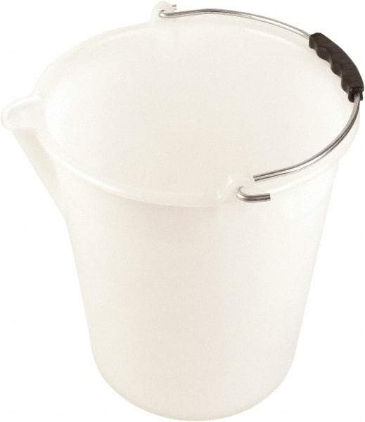 Dynalon Labware - 4-1/2 Gal Translucent Tapered Conical Polyethylene Bucket - 13-3/8" High x 12-3/16" Diam - Industrial Tool & Supply