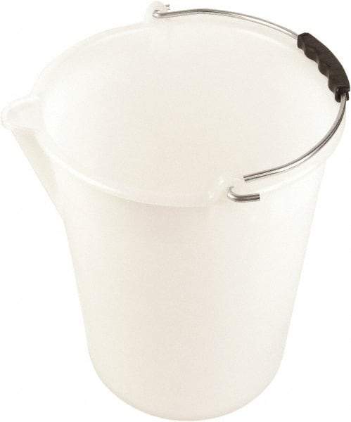 Dynalon Labware - 3-3/16 Gal Translucent Tapered Conical Polyethylene Bucket - 11-13/16" High x 11" Diam - Industrial Tool & Supply