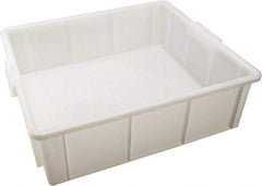 Dynalon Labware - White Polyethylene Tote Container - Stacking, 18" Long x 16.1" Wide x 5.6" High - Industrial Tool & Supply