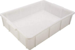 Dynalon Labware - White Polyethylene Tote Container - Stacking, 16.3" Long x 12.2" Wide x 3.8" High - Industrial Tool & Supply