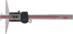 SPI - 0" to 12" Electronic Depth Gage - 0.0015" Accuracy, 0.0005" Resolution, 6" Base Length - Industrial Tool & Supply