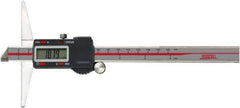 SPI - 0" to 12" Electronic Depth Gage - 0.0015" Accuracy, 0.0005" Resolution, 6" Base Length - Industrial Tool & Supply