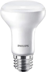Philips - 6 Watt LED Flood/Spot Medium Screw Lamp - 2,700°K Color Temp, 450 Lumens, 120 Volts, Dimmable, Shatter Resistant, R20, 25,000 hr Avg Life - Industrial Tool & Supply