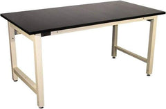 Proline - 60 Wide x 36" Deep x 36" High, Epoxy Resin Workbench - Adjustable Height Legs, Beige - Industrial Tool & Supply
