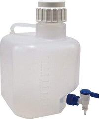 Dynalon Labware - 10,000 mL Carboy - Polypropylene, Translucent, 14.1" High x 9.4" Diam, 90mm Cap - Industrial Tool & Supply
