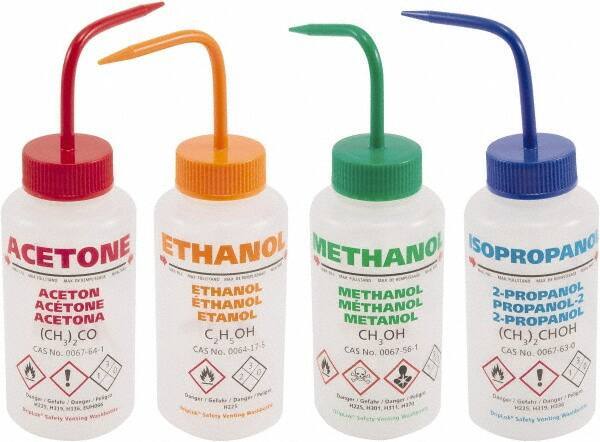 Dynalon Labware - 500 mL Safety Wash Bottle - Polyethylene, Translucent, 6-1/2" High x 3" Diam, 50mm Cap - Industrial Tool & Supply