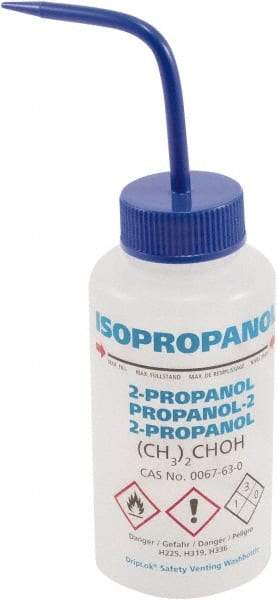Dynalon Labware - 500 mL Safety Wash Bottle - Polyethylene, Translucent, 6-1/2" High x 3" Diam, 50mm Cap - Industrial Tool & Supply